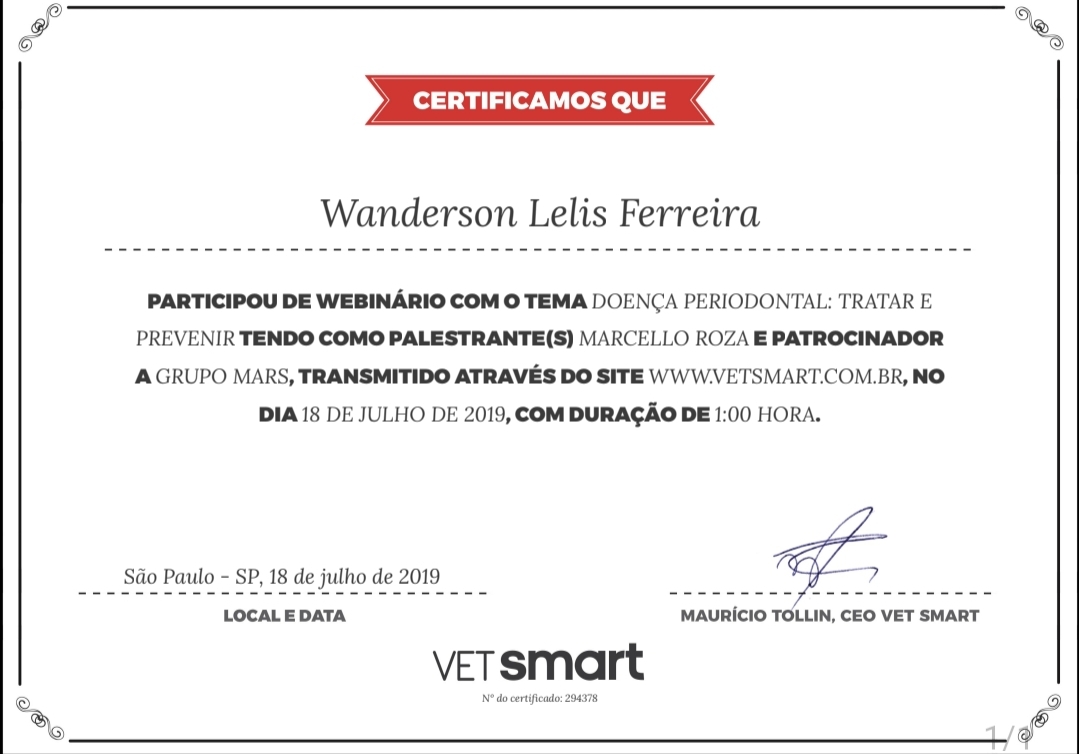 Certificate