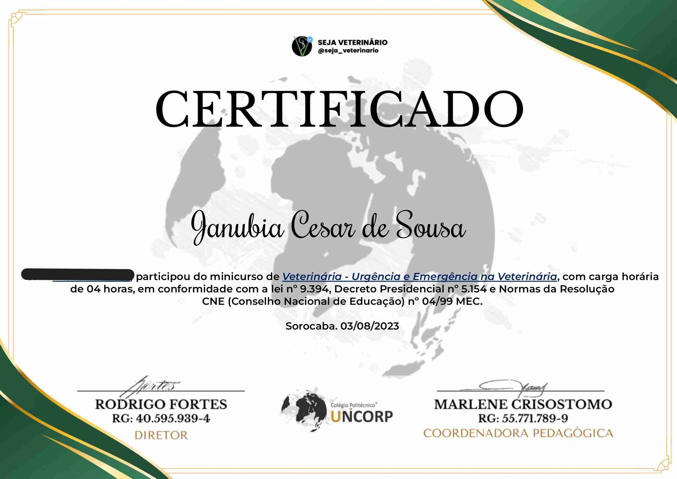 Certificate