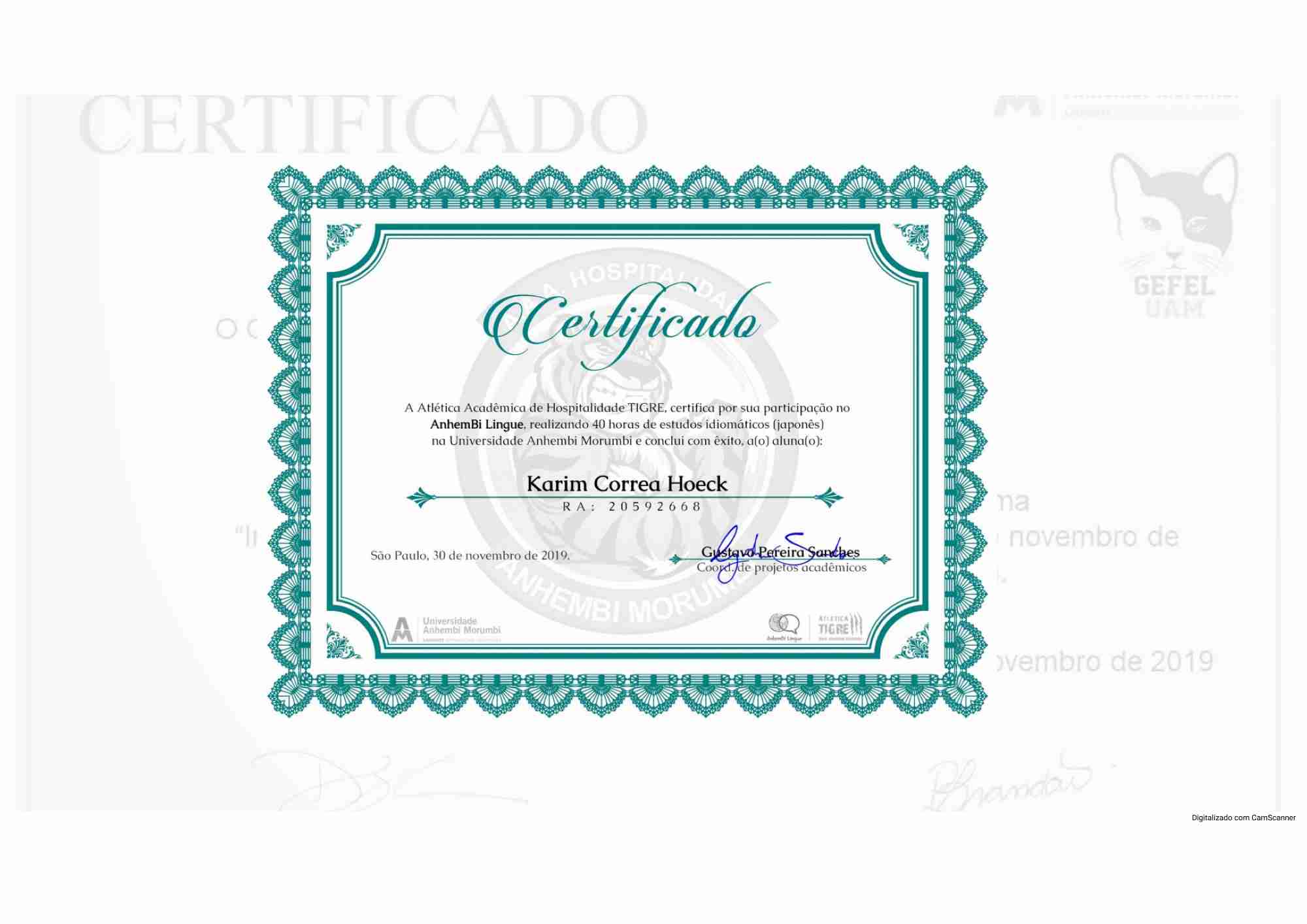 Certificate